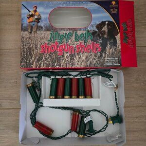 NIB Holiday Novelty Lights “jingle bells shotgun shells” (10 Lights, 8 Feet)